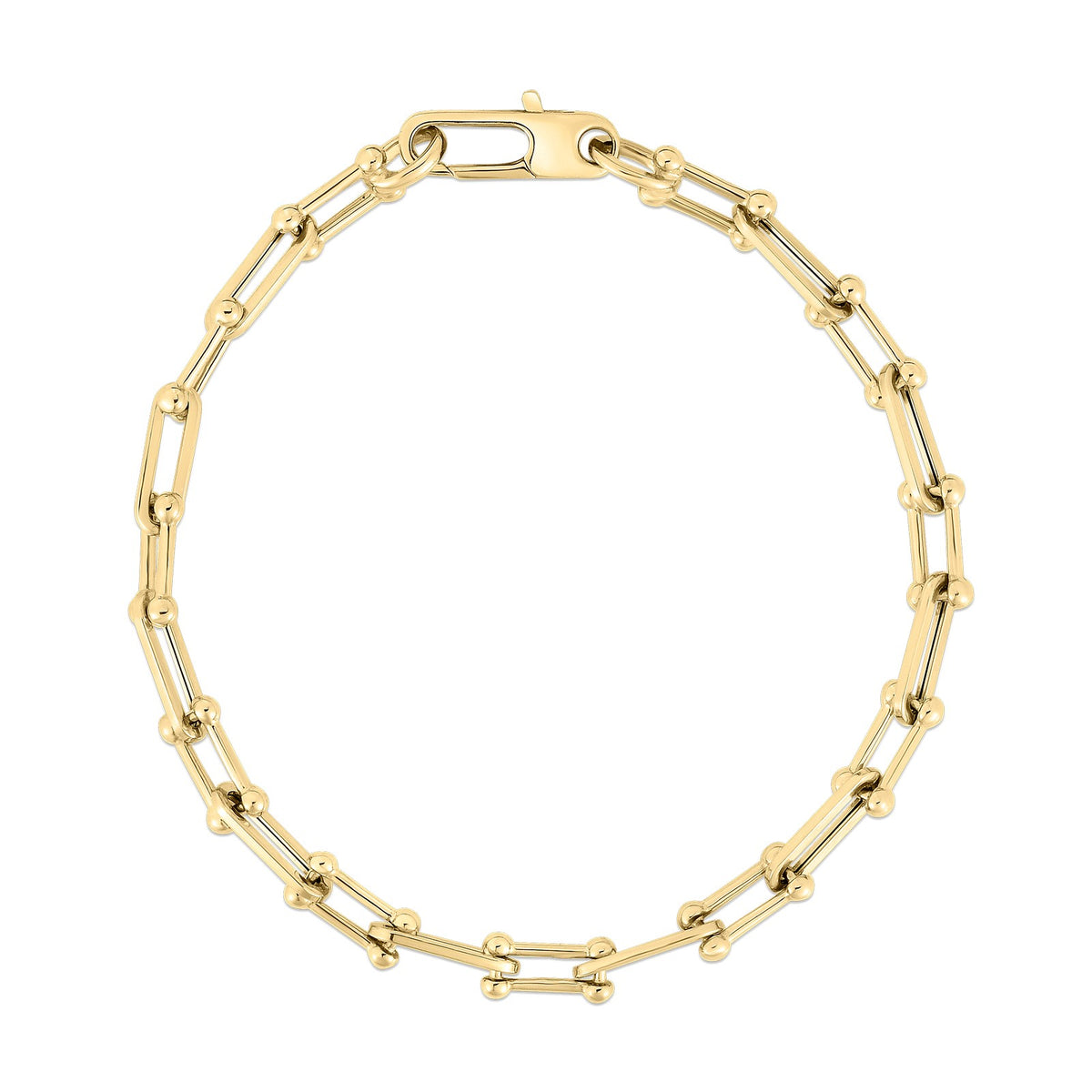 Roberto Coin Designer Gold Paperclip Bracelet 5310208AYLB0