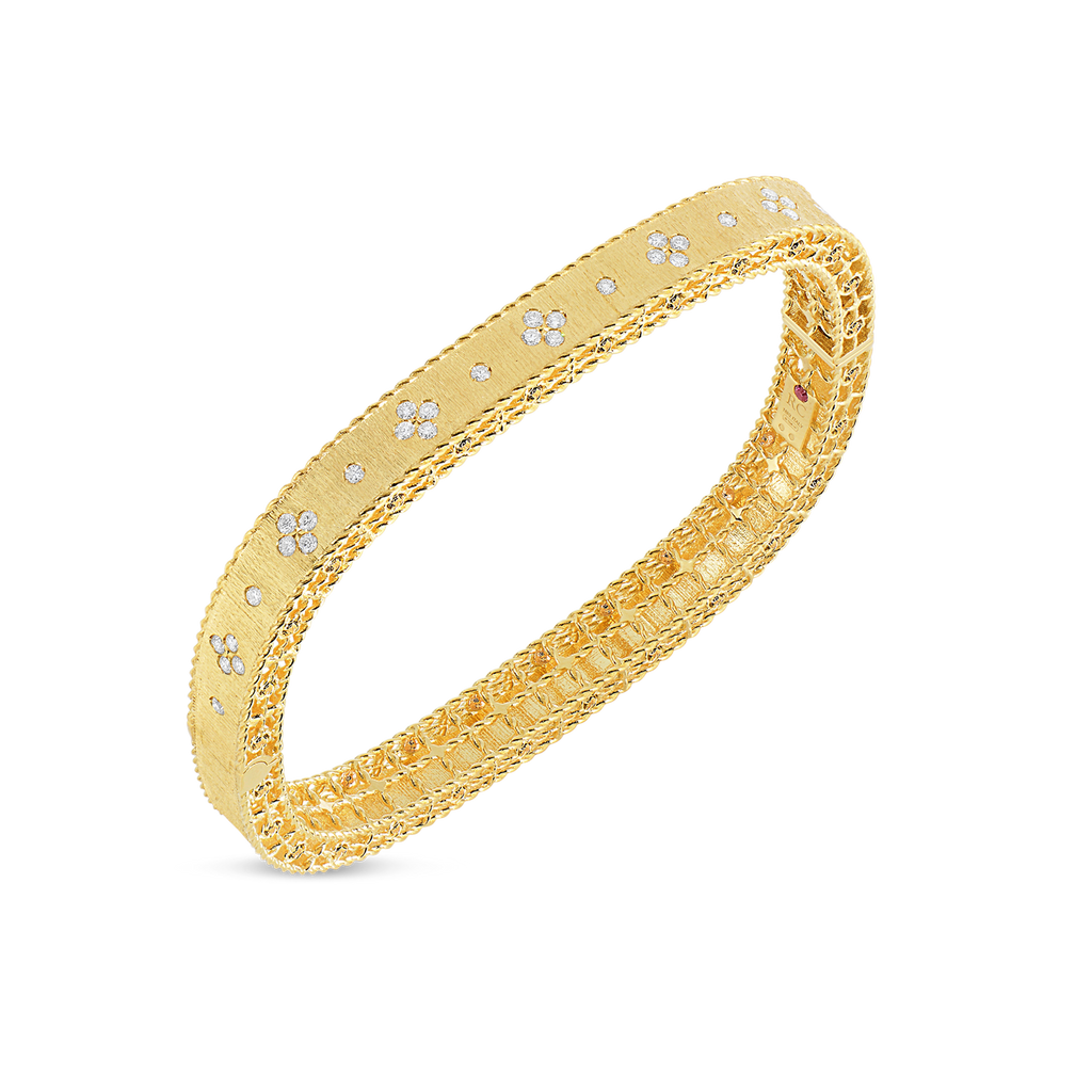 Roberto Coin Princess Flower Diamonds Bangle Bracelet 7771211AYBAX