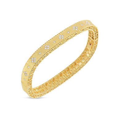 Roberto Coin Princess Flower Diamonds Bangle Bracelet 7771211AYBAX