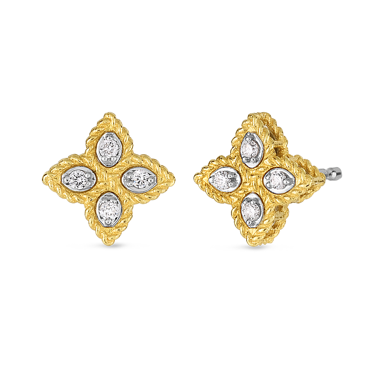 Roberto Coin Princess Flower Diamond Stud Earring 7771383AJERX