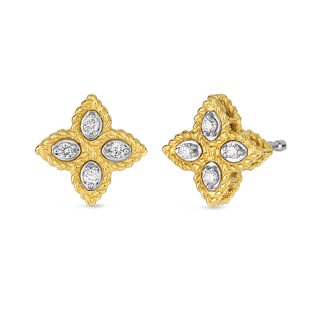 Roberto Coin Princess Flower Diamond Stud Earring 7771383AJERX