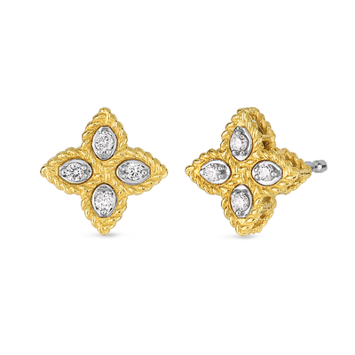 Roberto Coin Princess Flower Diamond Stud Earring 7771383AJERX
