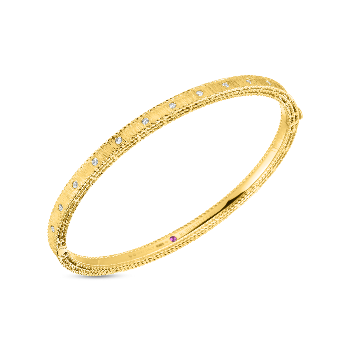 Roberto Coin Princess Flower Diamonds Bangle Bracelet 7771854AYBAX