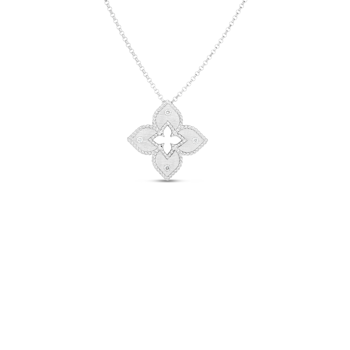 Roberto Coin Venetian Princess Flower Diamond Necklace 7772824AWCHX