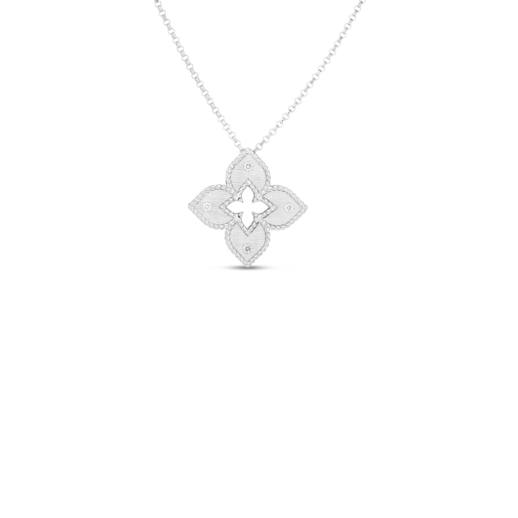 Roberto Coin Venetian Princess Flower Diamond Necklace 7772824AWCHX