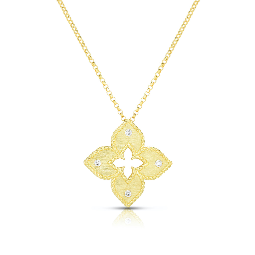 Roberto Coin Venetian Princess Diamond Flower Necklace 7772824AYCHX