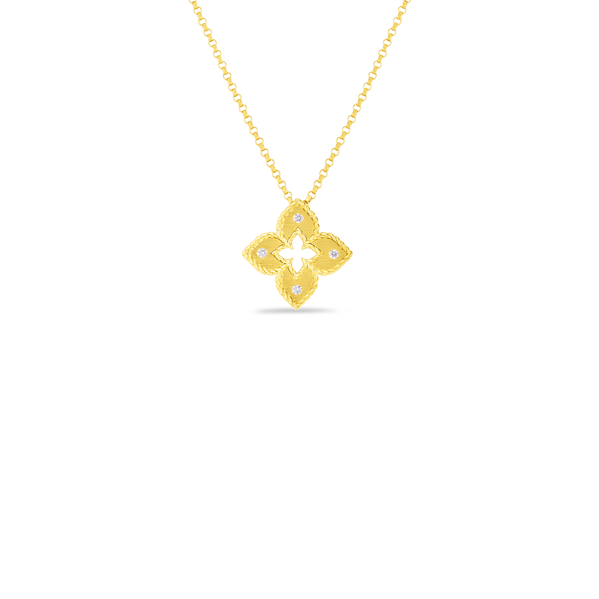 Roberto Coin Venetian Princess Flower Small Diamond Necklace 7772985AYCHX
