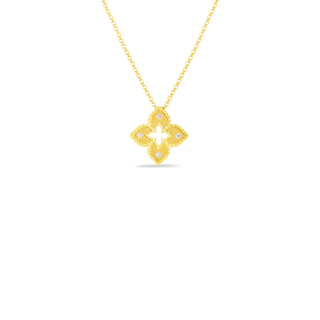 Roberto Coin Venetian Princess Flower Small Diamond Necklace 7772985AYCHX