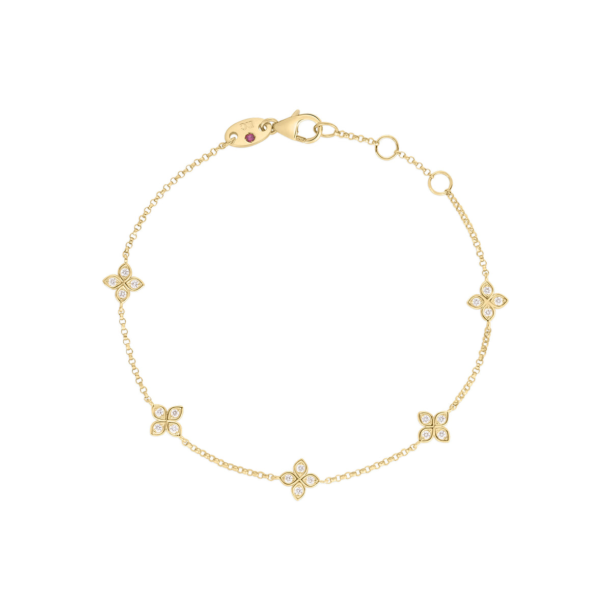 Roberto Coin Love in Verona Flower Diamond Station Bracelet 7773222AYLBX5
