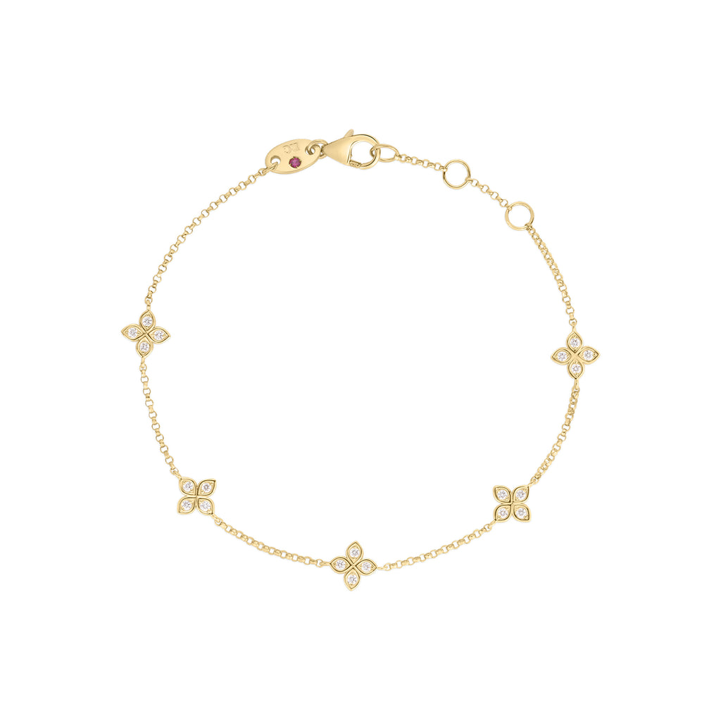 Roberto Coin Love in Verona Flower Diamond Station Bracelet 7773222AYLBX5