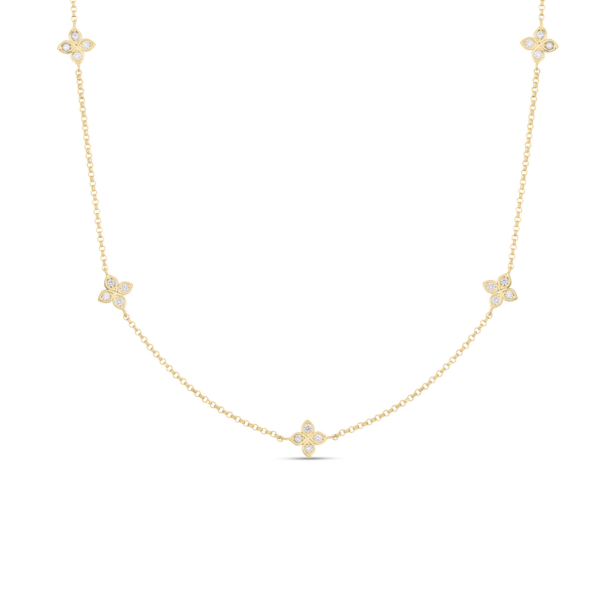 Roberto Coin Love in Verona Flower Diamonds Necklace 7773286AY17X