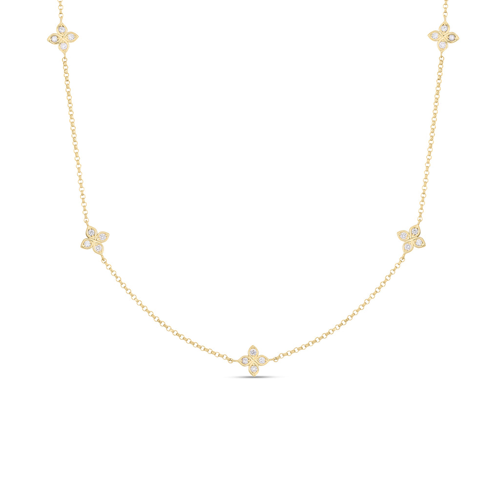Roberto Coin Love in Verona Flower Diamonds Necklace 7773286AY17X