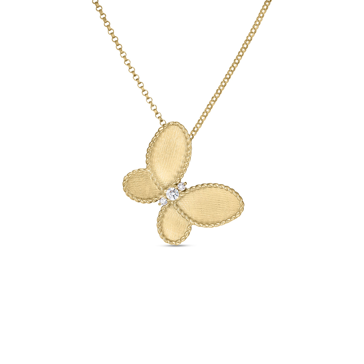 Roberto Coin Jasmine Diamond Butterfly Necklace 7773723AJCHX