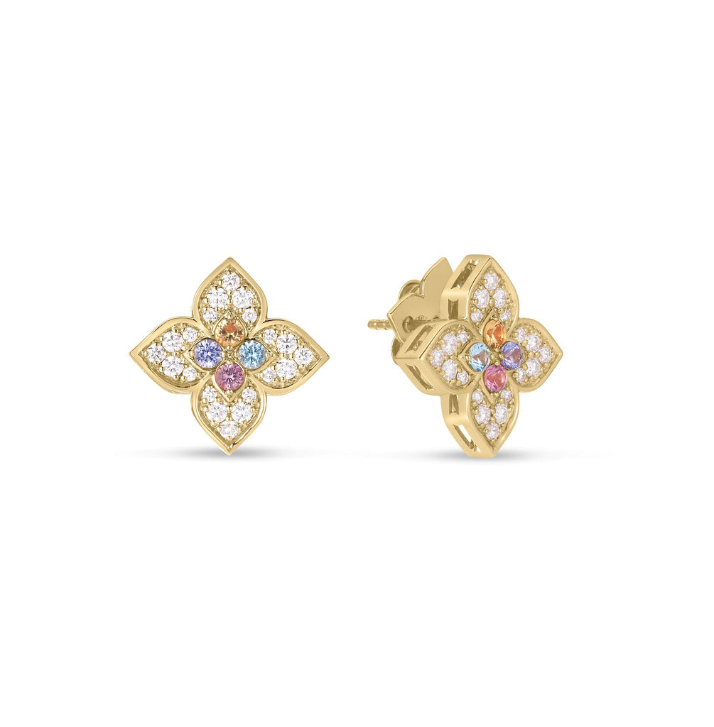 Roberto Coin Venetian Princess Diamond Flower Stud Earring 7773746AYERX