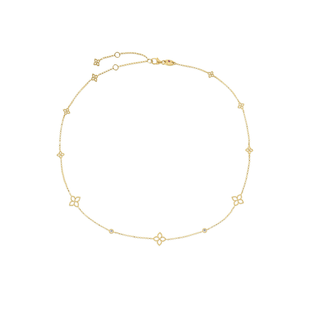 Roberto Coin Princess Flower Diamonds Necklace 7773793AY17X