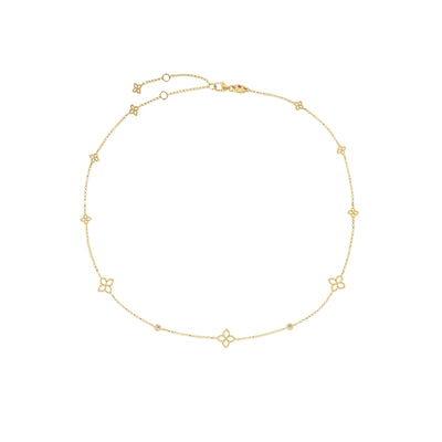 Roberto Coin Princess Flower Diamonds Necklace 7773793AY17X
