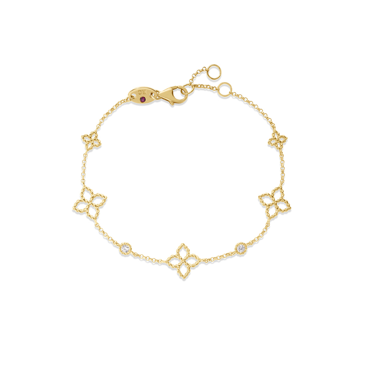 Roberto Coin Princess Flower Diamond Bracelet 7773793AYLBX