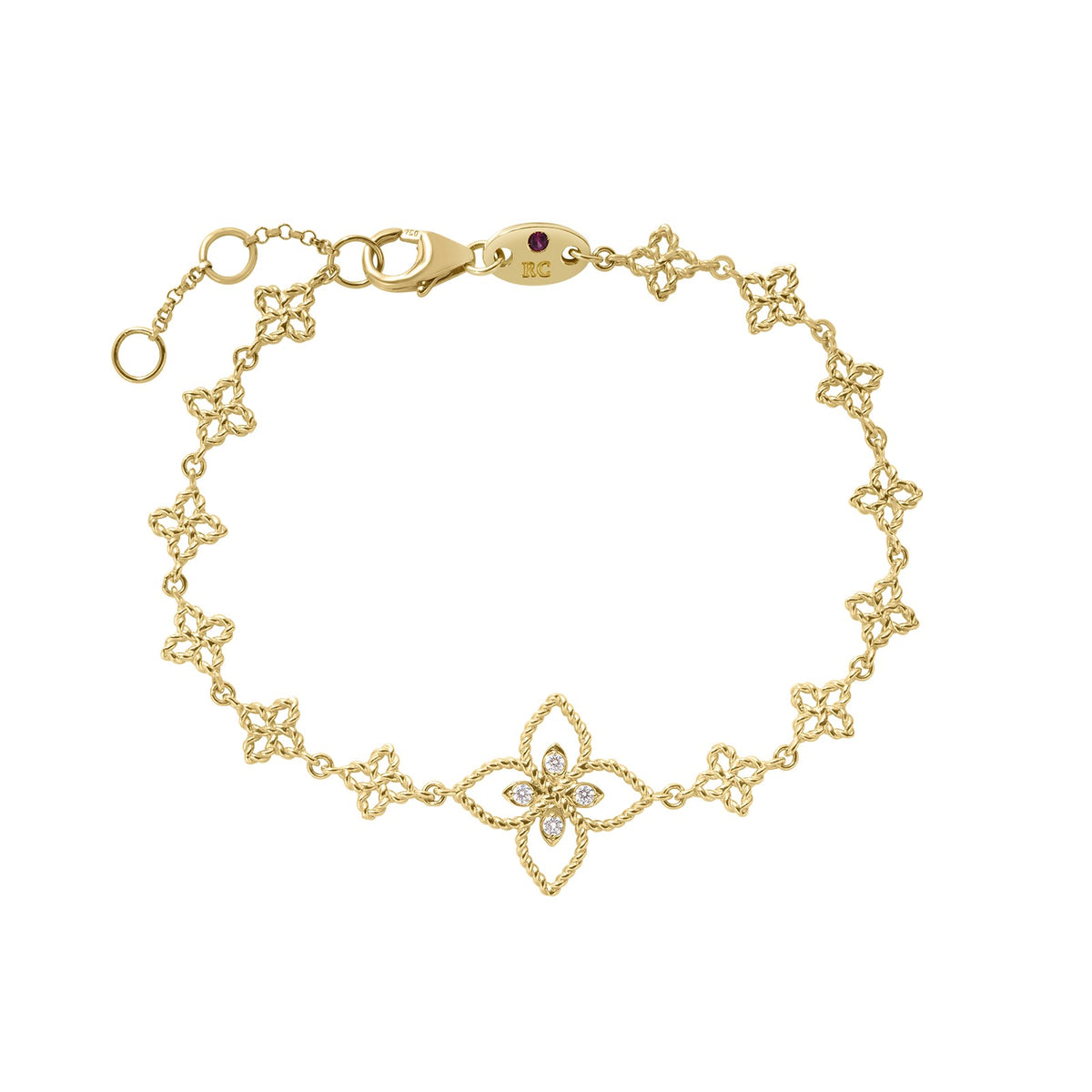 Roberto Coin Princess Flower Diamond Bracelet 7773797AYLBX