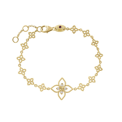 Roberto Coin Princess Flower Diamond Bracelet 7773797AYLBX