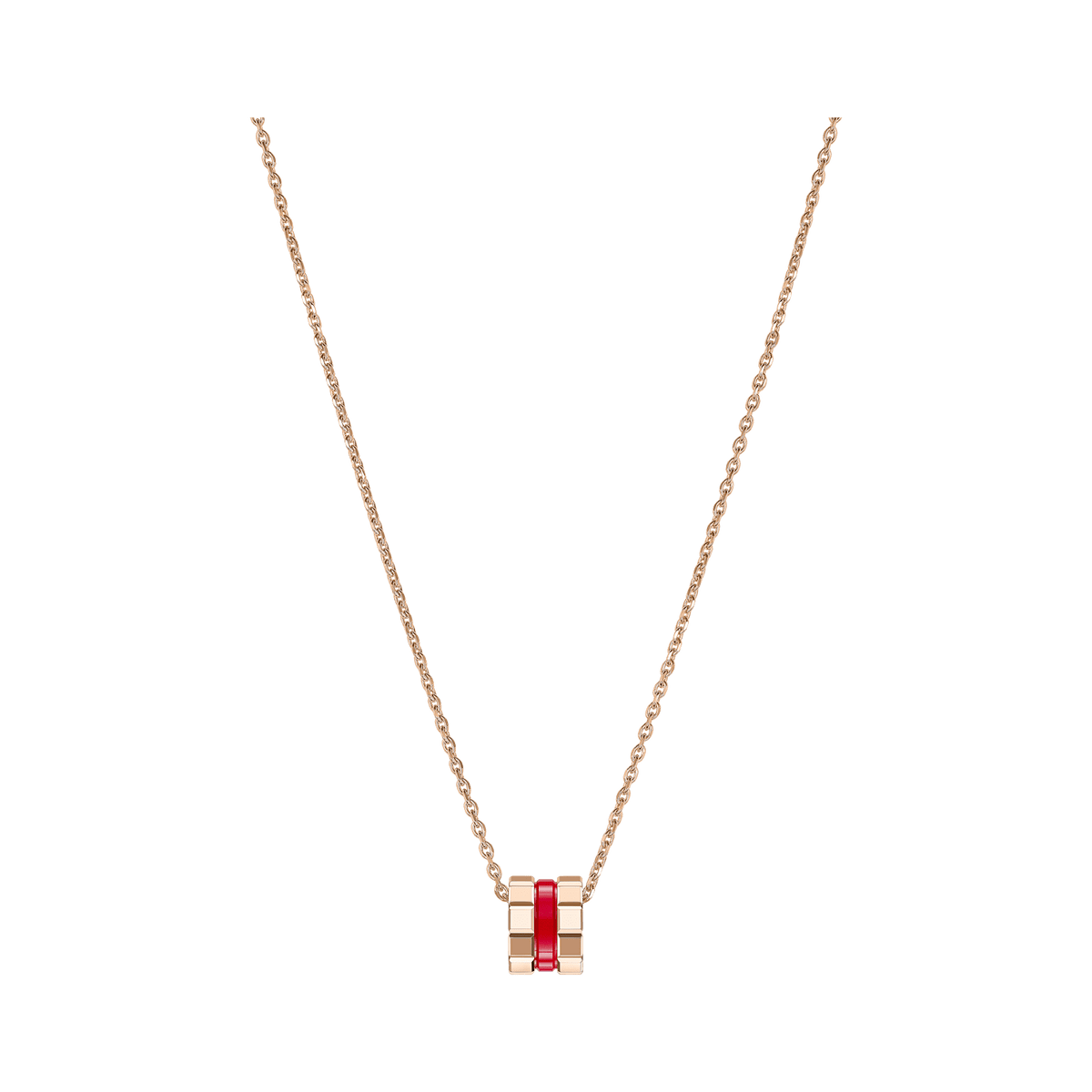 Chopard Ice Cube  Red Hyceram Necklace 797005-9001