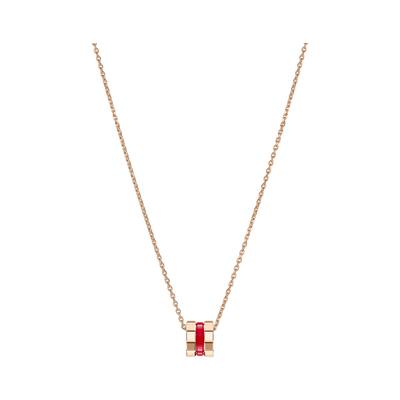 Chopard Ice Cube  Red Hyceram Necklace 797005-9001