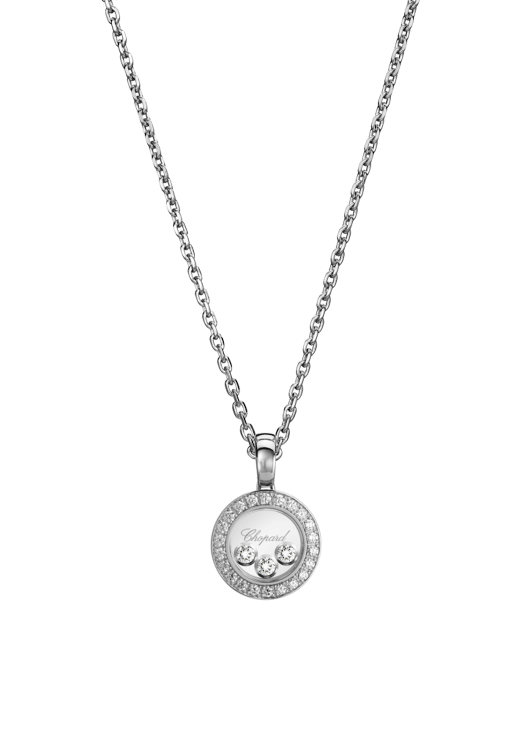 Chopard Happy Diamonds Round Pendant Necklace 79A018-1201