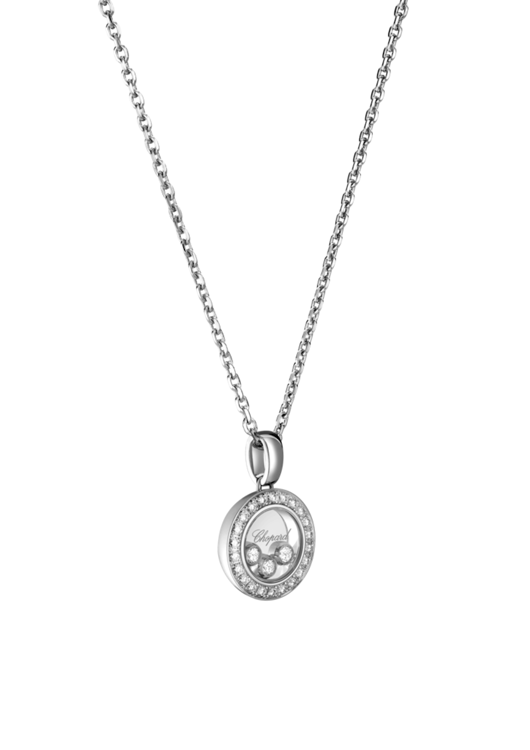 Chopard Happy Diamonds Round Pendant Necklace 79A018-1201