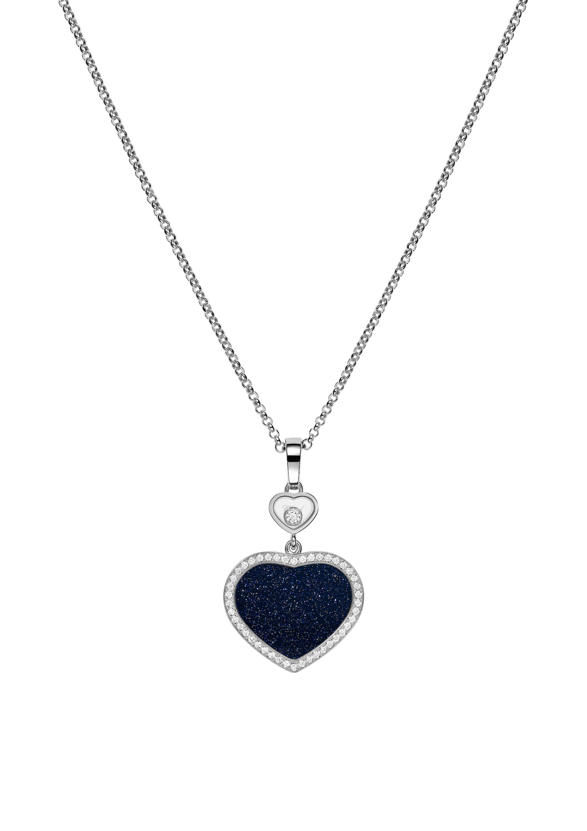 Chopard Happy Hearts Diamond Aventurine Necklace 79A074-1510