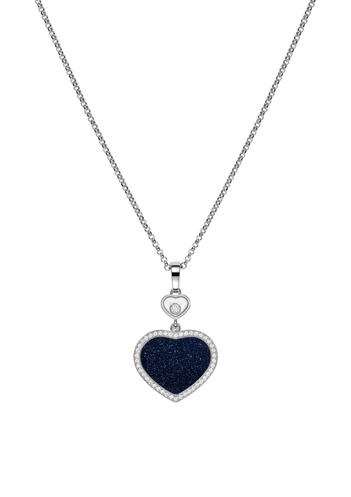 Chopard Happy Hearts Diamond Aventurine Necklace 79A074-1510