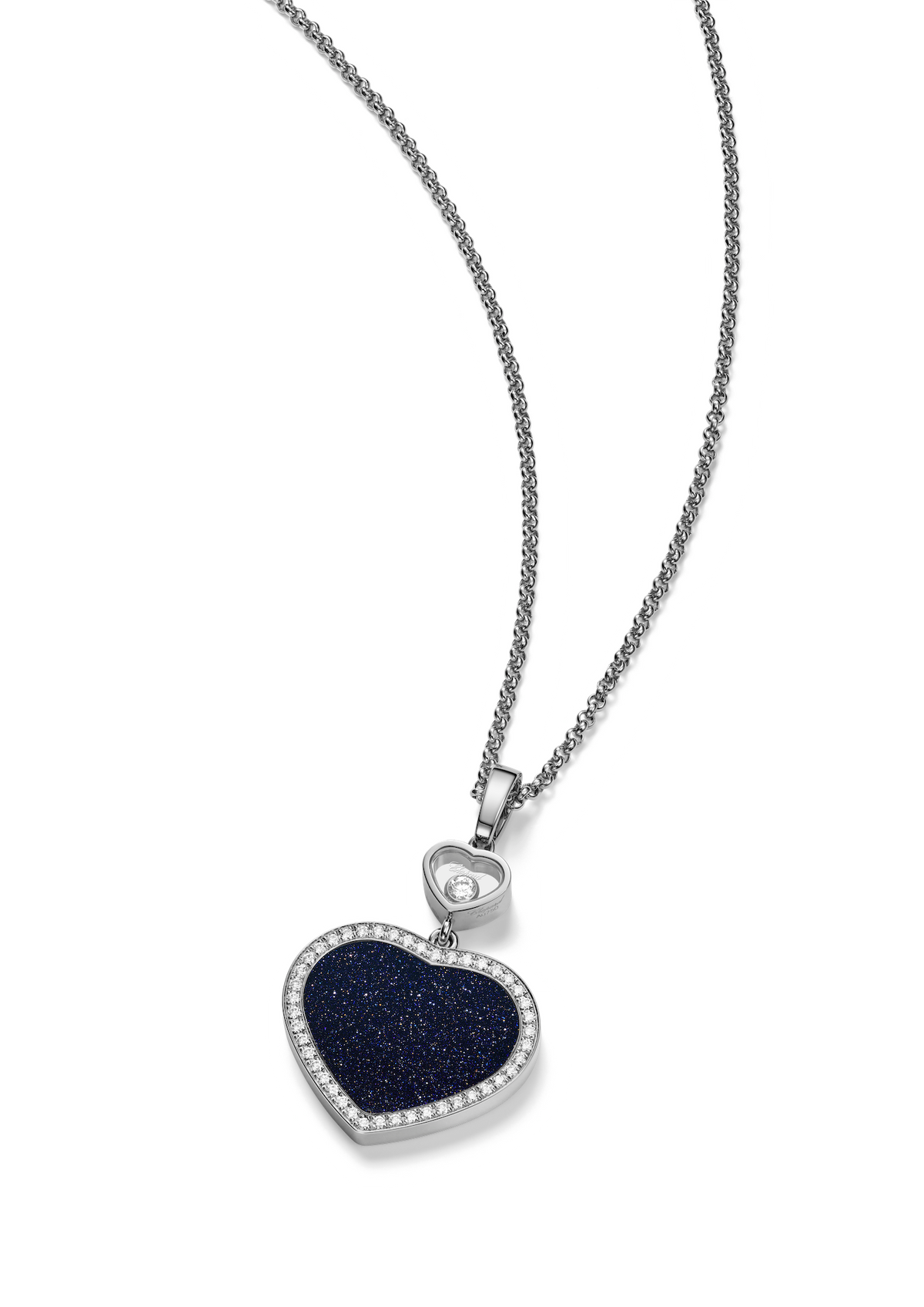 Chopard Happy Hearts Diamond Aventurine Necklace 79A074-1510