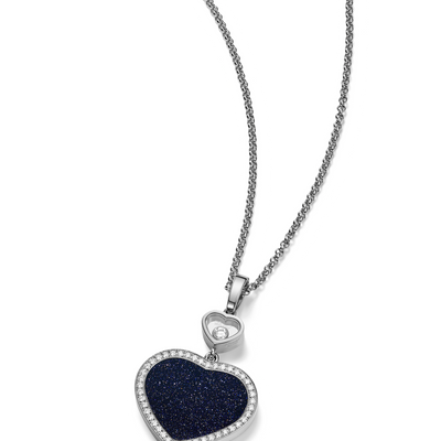 Chopard Happy Hearts Diamond Aventurine Necklace 79A074-1510