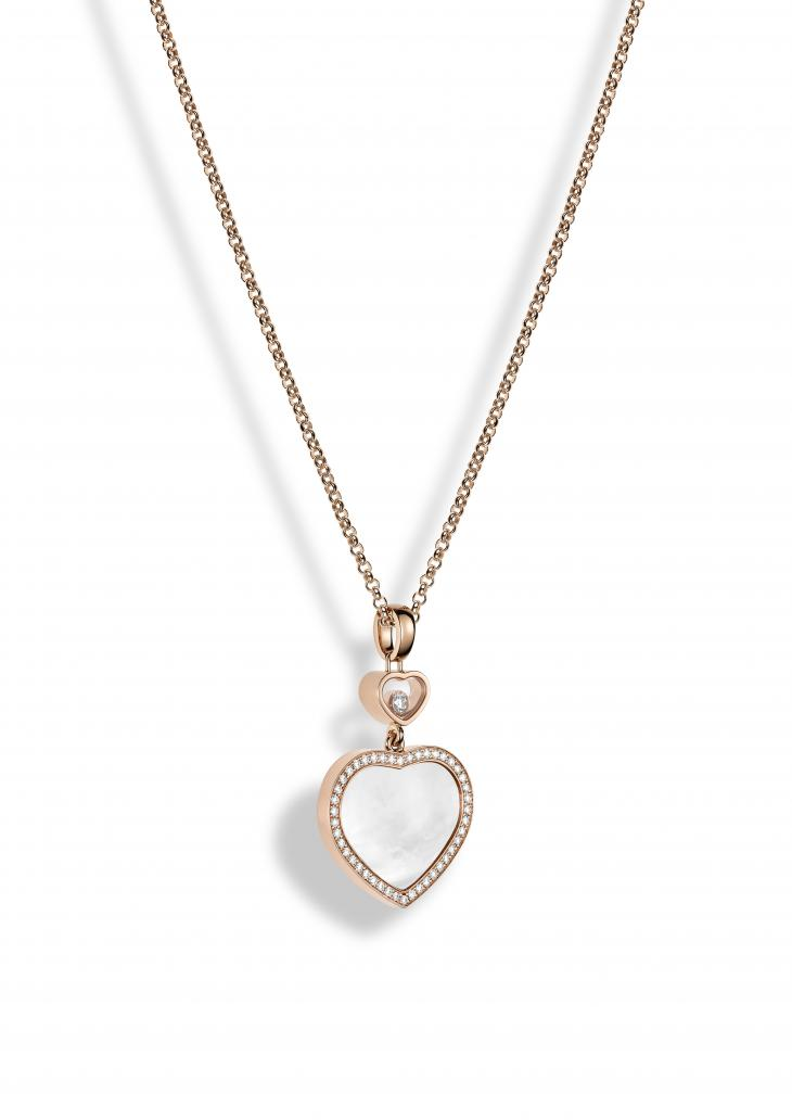 Chopard Happy Hearts Diamond MOP Necklace 79A074-5301