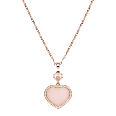 Chopard Happy Hearts Diamond Pink Opal Necklace 79A074-5620