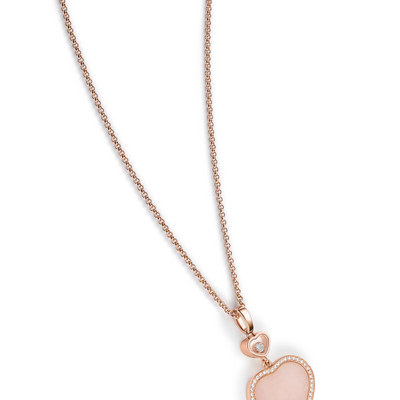 Chopard Happy Hearts Diamond Pink Opal Necklace 79A074-5620