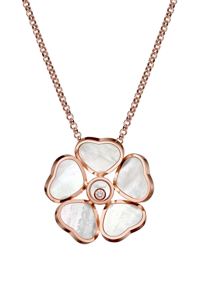 Chopard Happy Hearts Flower Diamond Necklace 79A085-5301