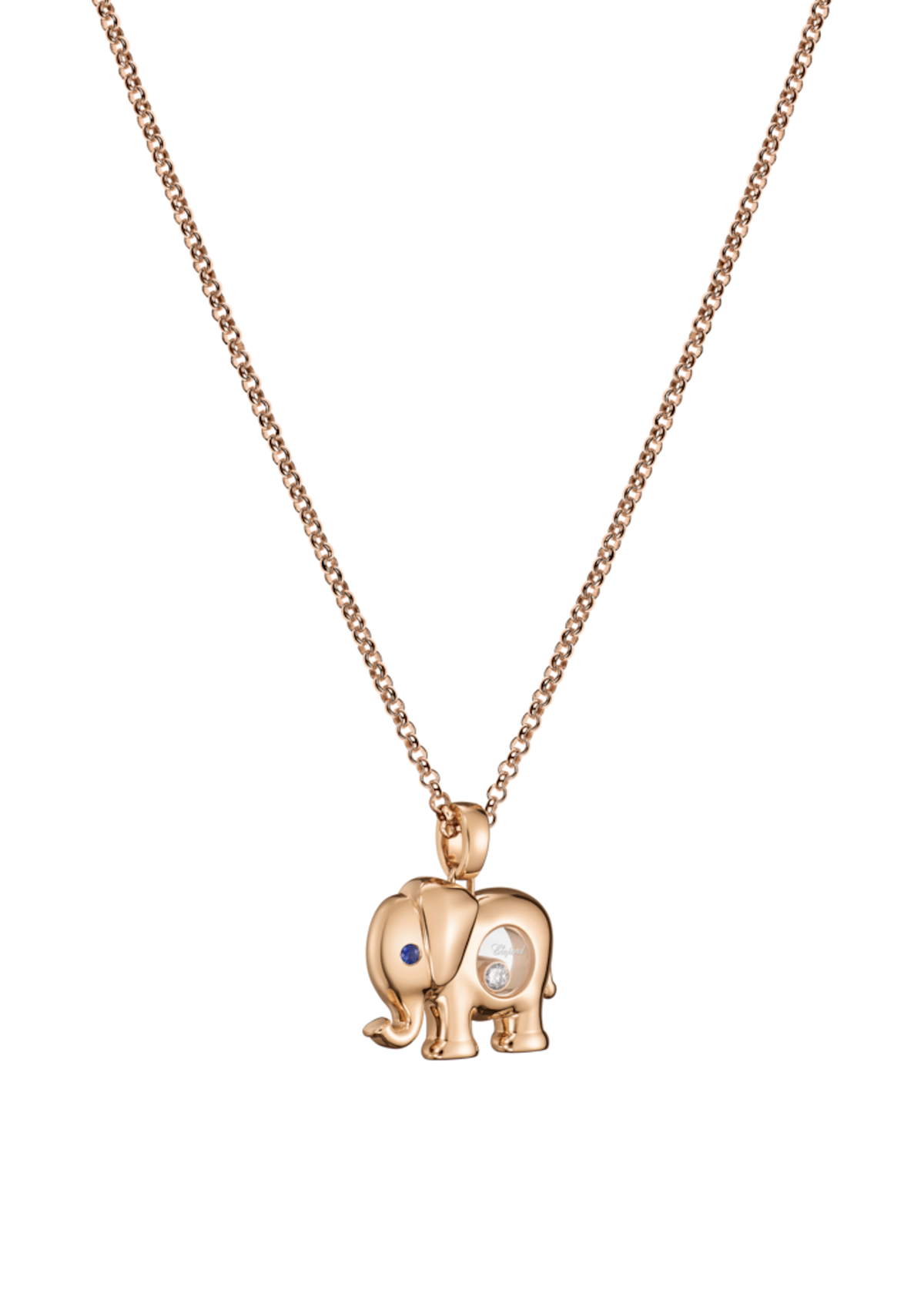 Chopard Happy Diamonds Elephant Pendant Necklace 79A189-5001
