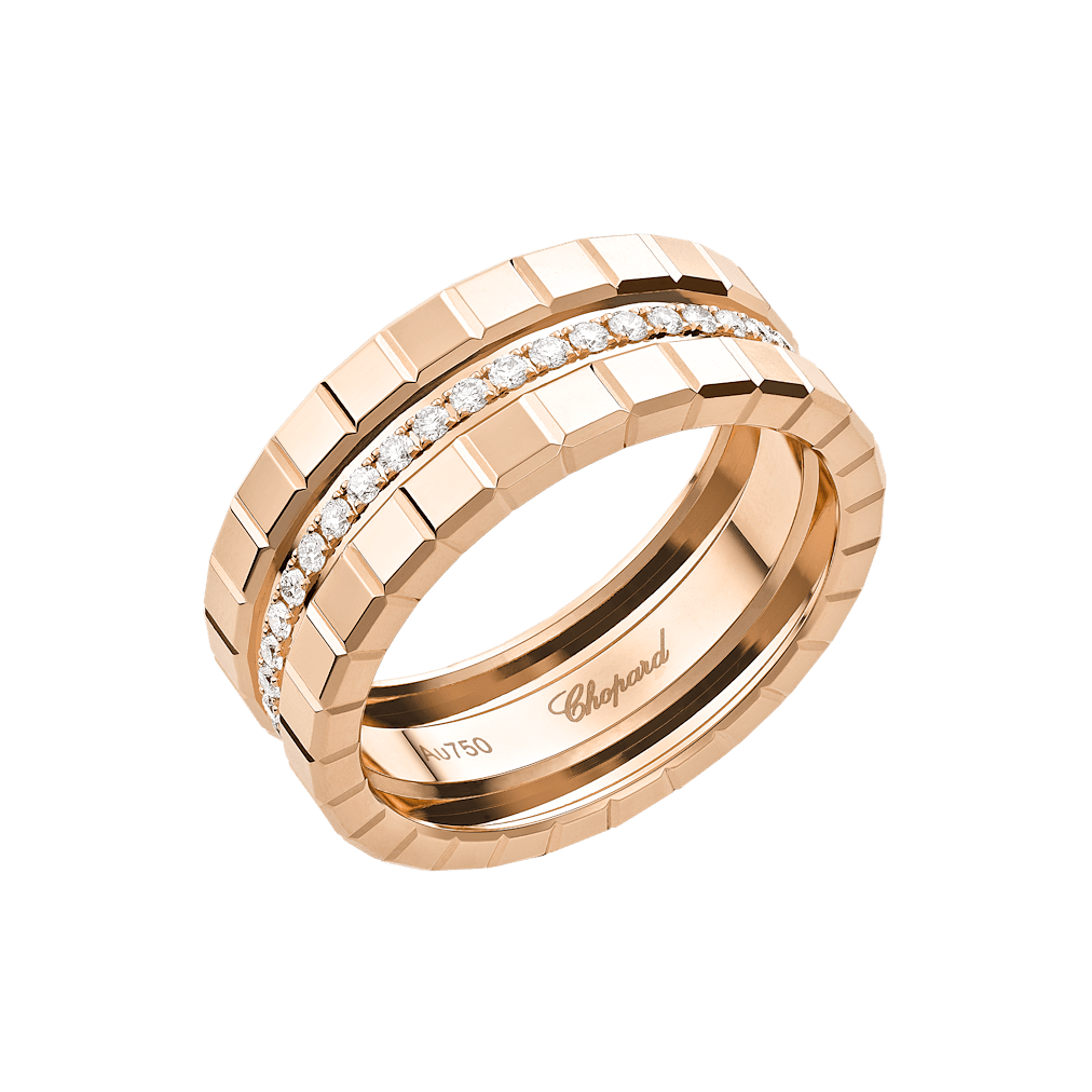 Chopard Ice Cube Two Row Diamond Ring 827005-5040