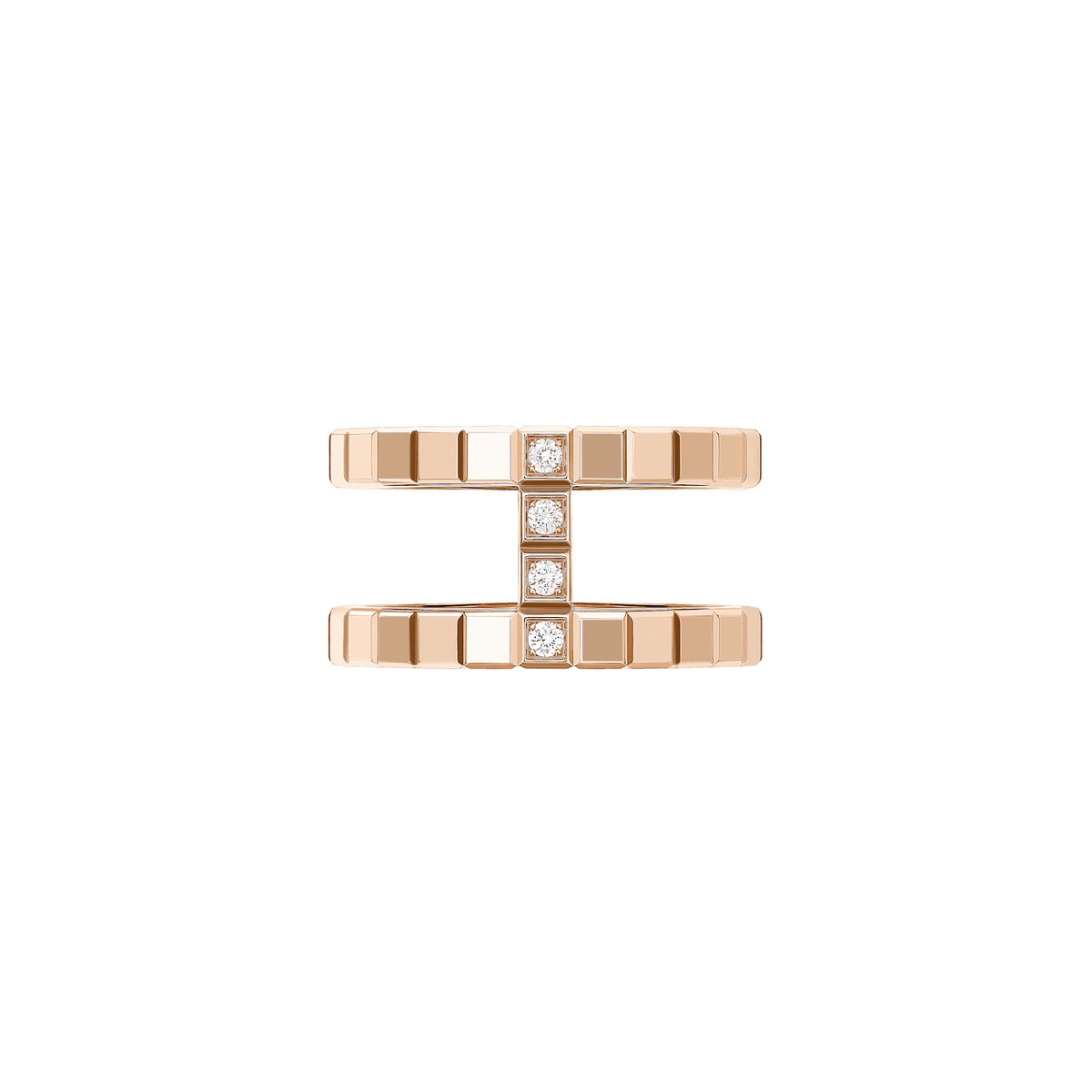 Chopard Ice Cube Double Row Diamond Ring 827006-5013