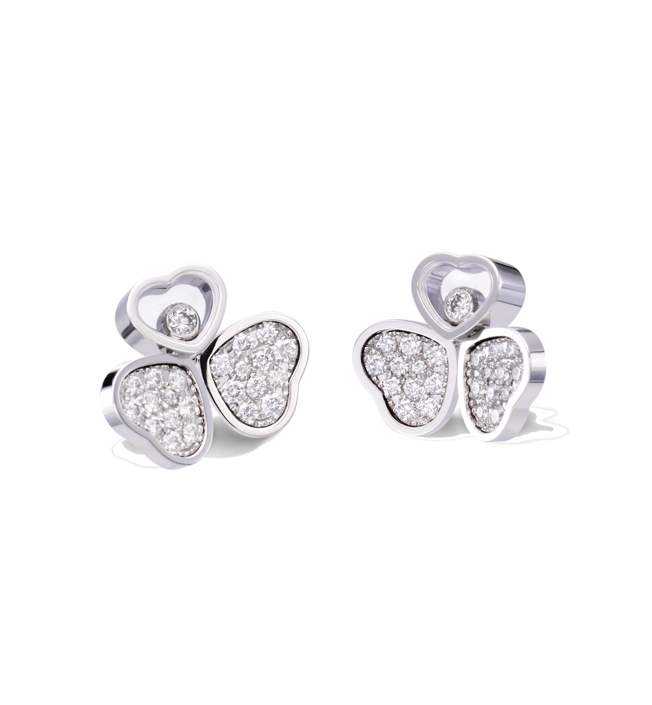 Chopard Happy Hearts Wings Diamond Stud Earring 83A083-1901