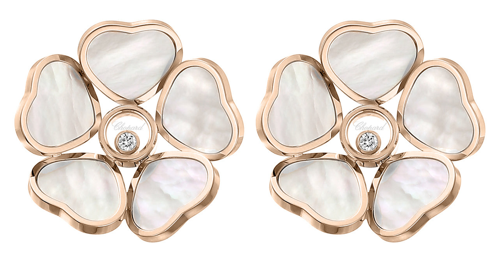 Chopard Happy Hearts Flower Diamond Stud Earring 84A085-5301