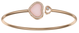 Chopard Happy Hearts Diamond Pink Opal Bangle Bracelet 85A074-5623