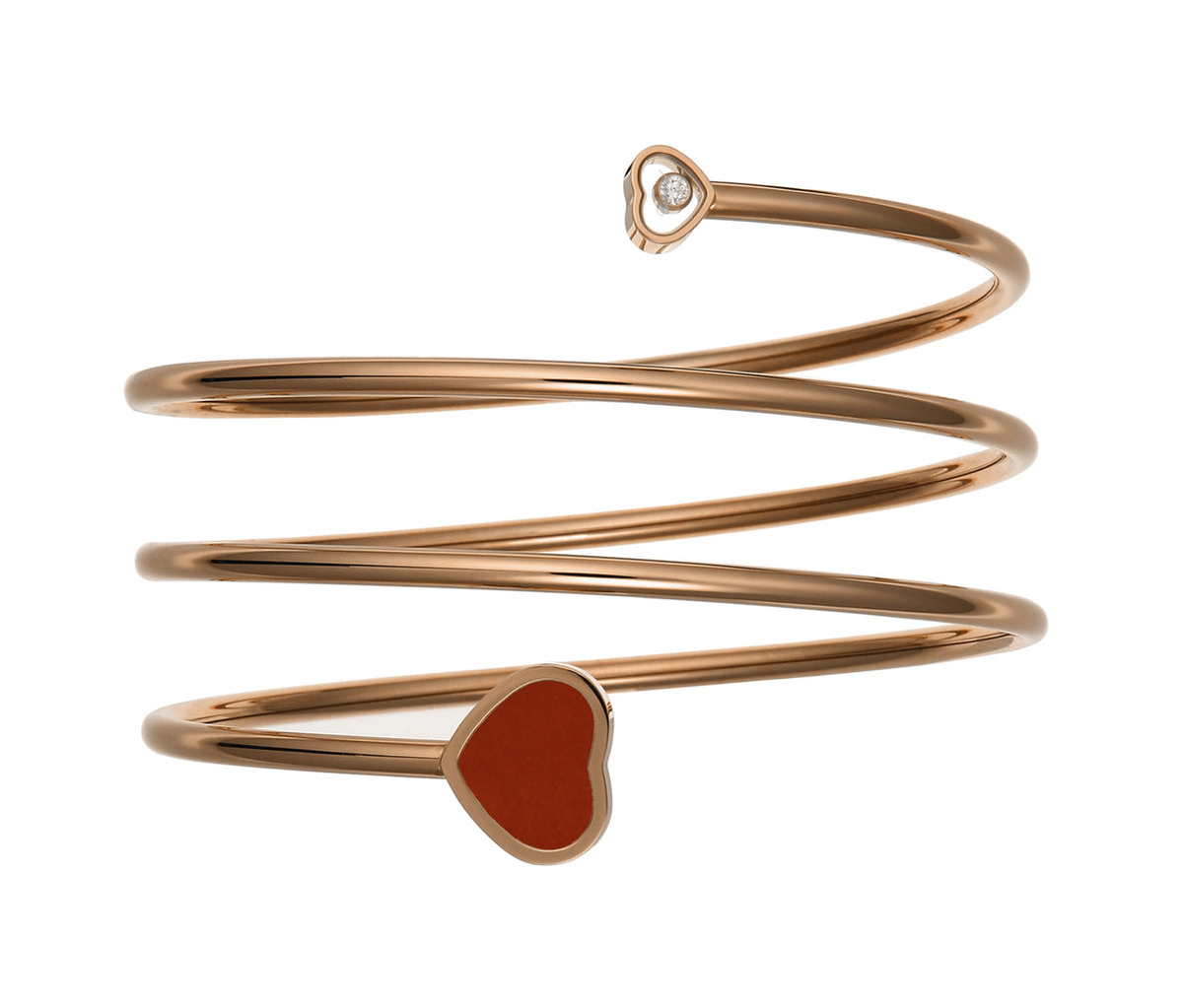 Chopard Happy Hearts Diamond Twist Bangle Bracelet 85A082-5701