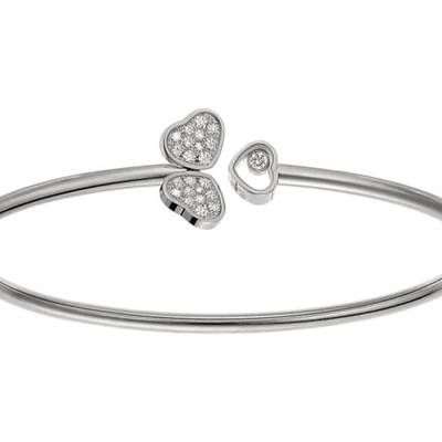 Chopard Happy Hearts Diamonds Bangle Bracelet 85A083-1901