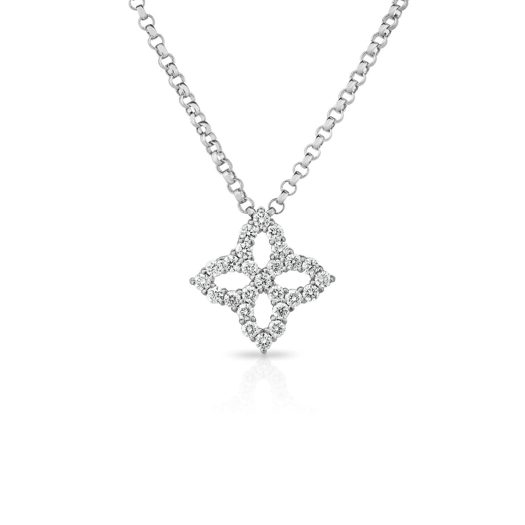 Roberto Coin Princess Flower Diamonds Necklace 8882348AW18X
