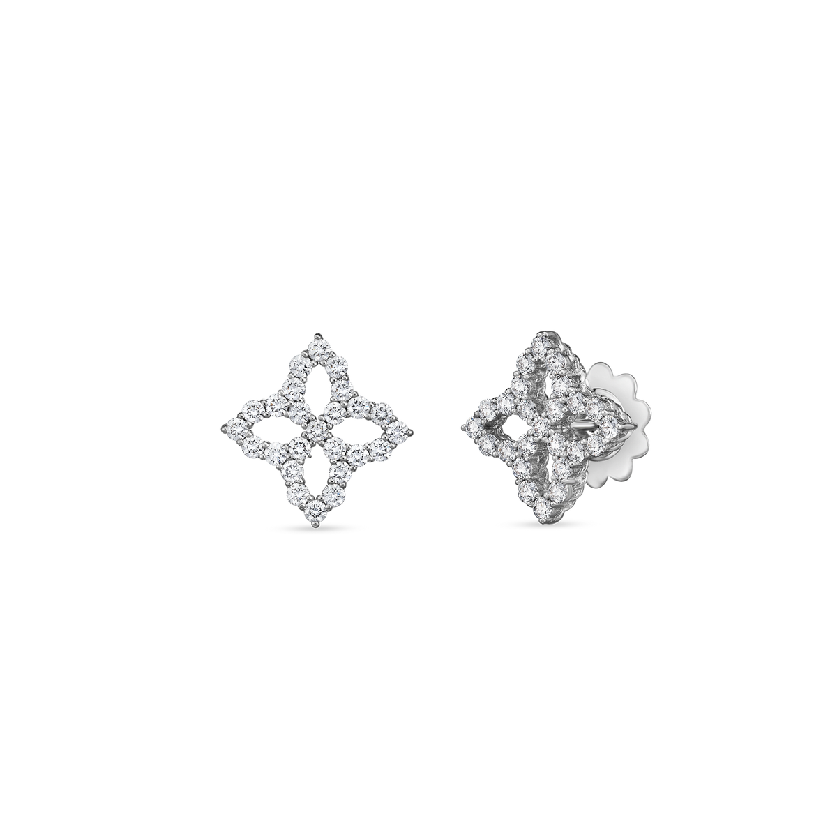 Roberto Coin Princess Flower Diamond Stud Earring 8882349AWERX