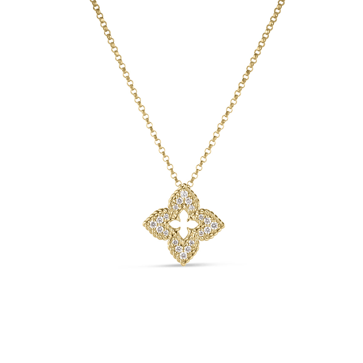 Roberto Coin Venetian Princess Flower Diamond Necklace 8883383AYCHX
