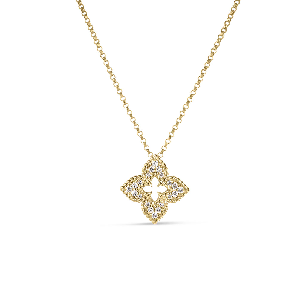 Roberto Coin Venetian Princess Flower Diamond Necklace 8883383AYCHX