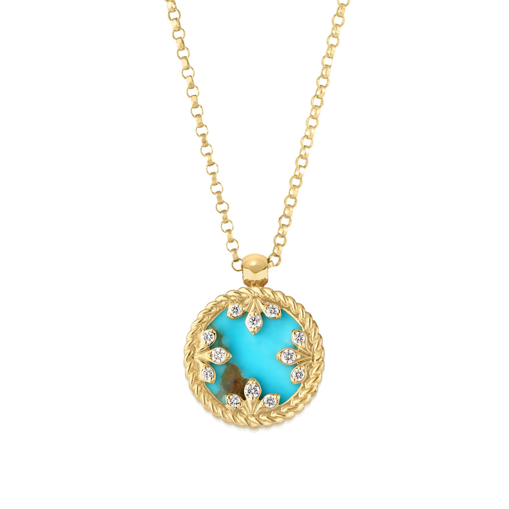 Roberto Coin Venetian Princess Small Turquoise Necklace 8883531AY17XT
