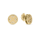 Roberto Coin Venetian Princess Medallion Diamond Stud Earring 8883533AYERX