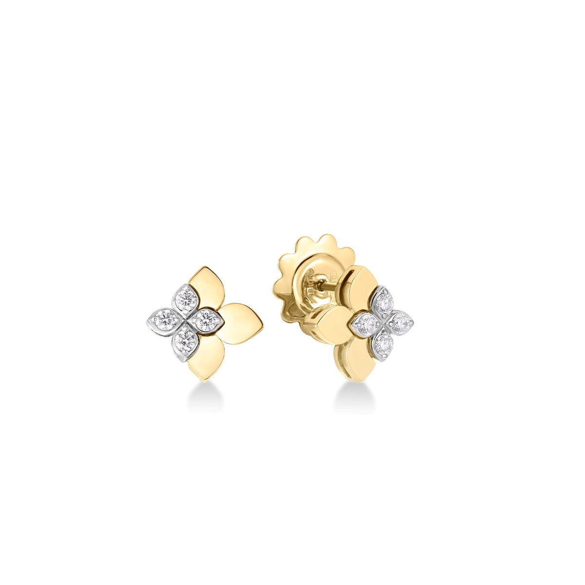 Roberto Coin Love in Verona Flower Diamond Stud Earring 8883696AJERX